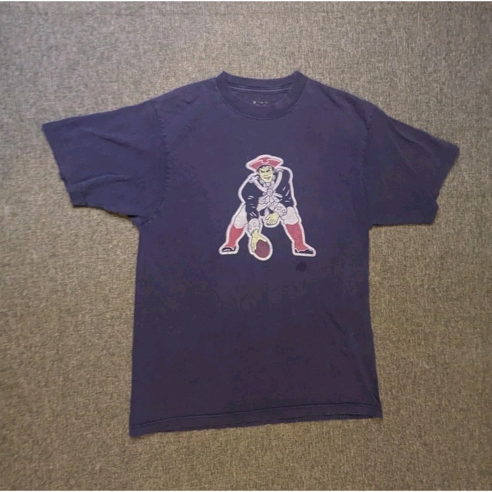 Reebok New England Patriots T Shirt Mens Medium Blue NFL Football Sports Outdoor